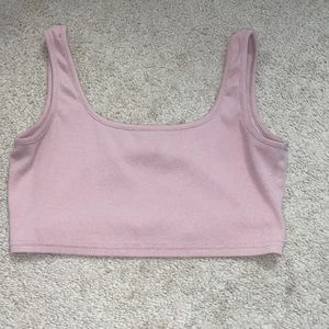 Pink cropped tank top